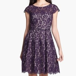 Eliza J purple lace belted dress 👗 💜